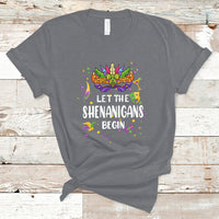Let The Shenanigans Begin Mardi Gras Mask Womens T Shirt - Wonder Print Shop