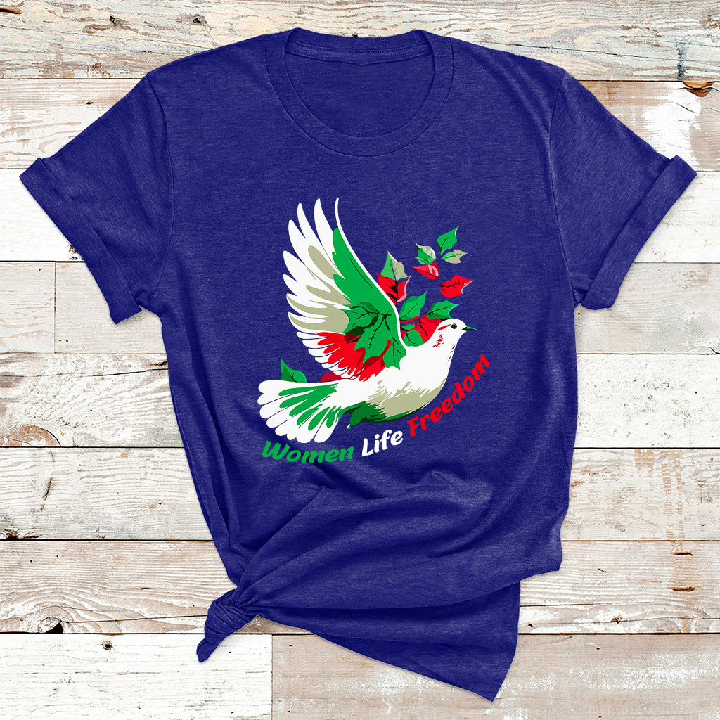 Women Life Freedom Farsi Support Iran Pigeon T Shirt - Wonder Print Shop