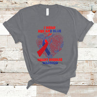I Wear Red And Blue For Heart Disease Warrior CHD Month T-Shirt - Wonder Print Shop