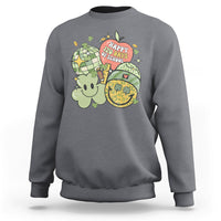 Groovy Retro Happy 120 Days Of School Feeling Cray Cray Teacher Student Sweatshirt - Wonder Print Shop