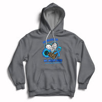 In March We Wear Blue For Colon Cancer Awareness CRC Blue Ribbon Blue Heart Hoodie - Wonder Print Shop