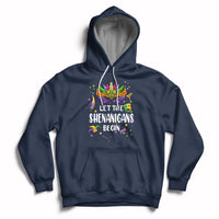 Let The Shenanigans Begin Mardi Gras Mask Womens Hoodie - Wonder Print Shop