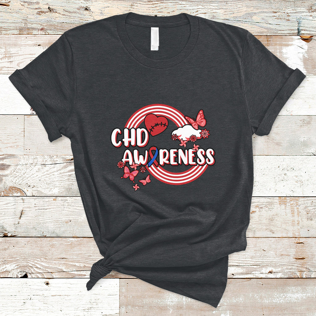 Rainbow CHD Congenital Heart Defect Awareness Heart Disease T-Shirt - Wonder Print Shop