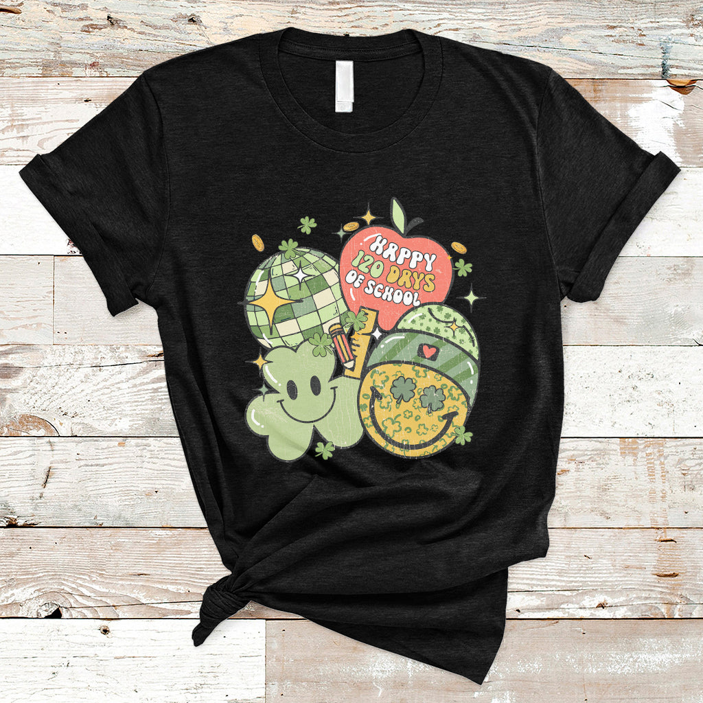 Groovy Retro Happy 120 Days Of School Feeling Cray Cray Teacher Student T Shirt - Wonder Print Shop