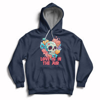 Funny Love In The Air Floral Skull Anti Valentines Day Hoodie - Wonder Print Shop