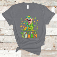 St Patricks Day Daddy's Lucky Charm Cute Dinosaur Boys Girls T-Shirt - Wonder Print Shop