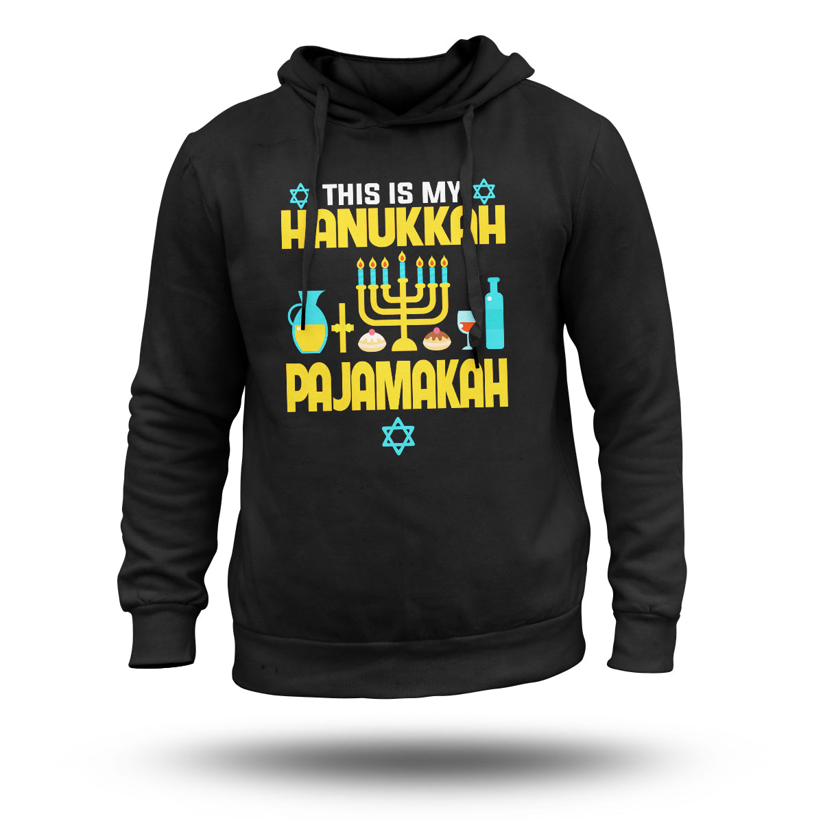 This is My Hanukkah Pajamakah Funny Jewish Menorah Pajama, Hanukkah Holiday Hoodie - Wonder Print Shop