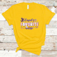 Cupid's Favorite Nurse Happy Valentines Day Groovy Retro T-Shirt - Wonder Print Shop