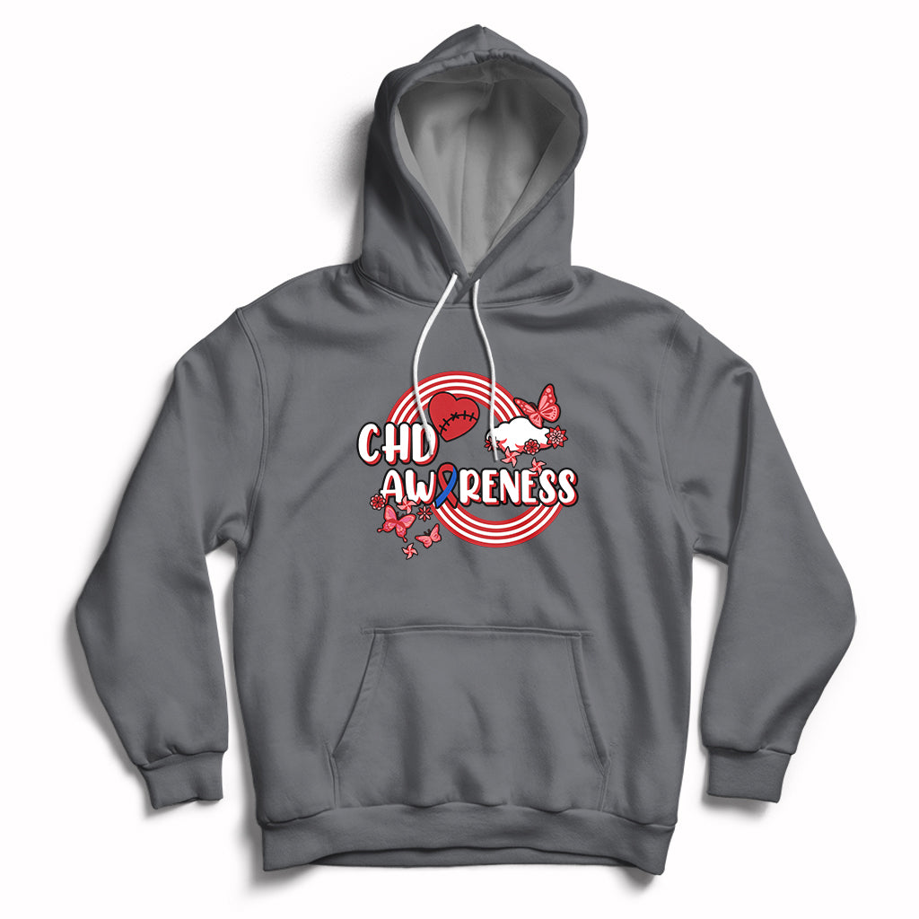 Rainbow CHD Congenital Heart Defect Awareness Heart Disease Hoodie - Wonder Print Shop
