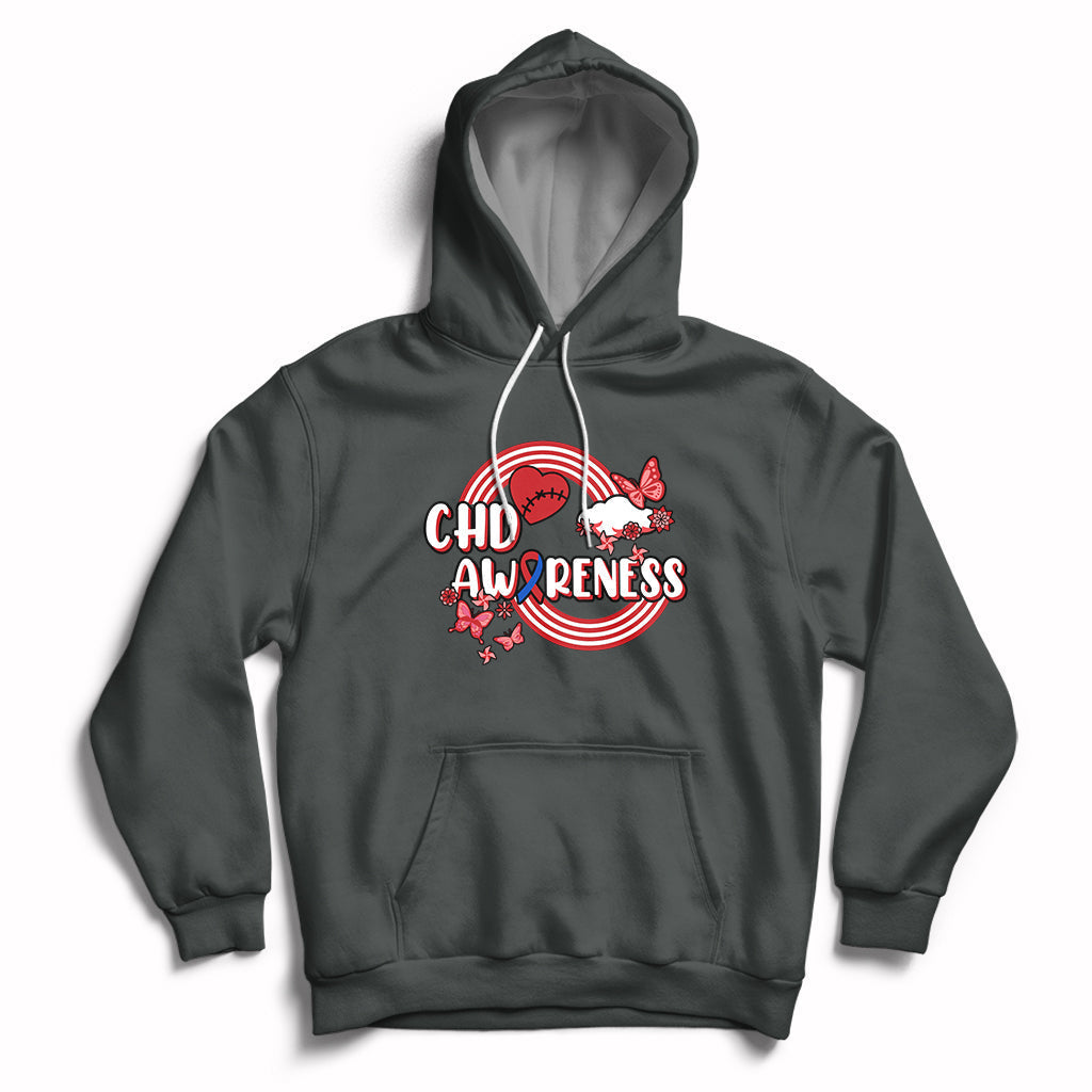 Rainbow CHD Congenital Heart Defect Awareness Heart Disease Hoodie - Wonder Print Shop