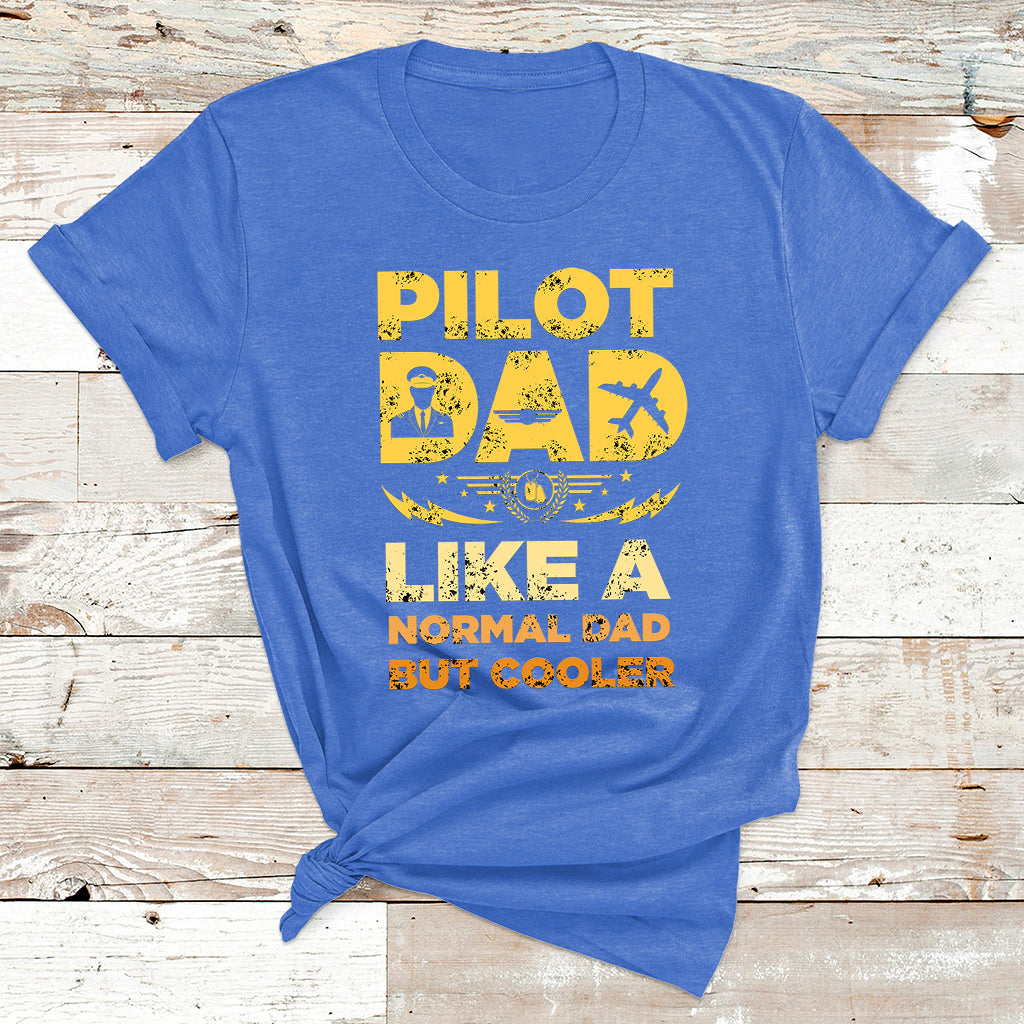 Funny Pilot Art For Dad Men Aviation Airplane Pilot T Shirt - Wonder Print Shop