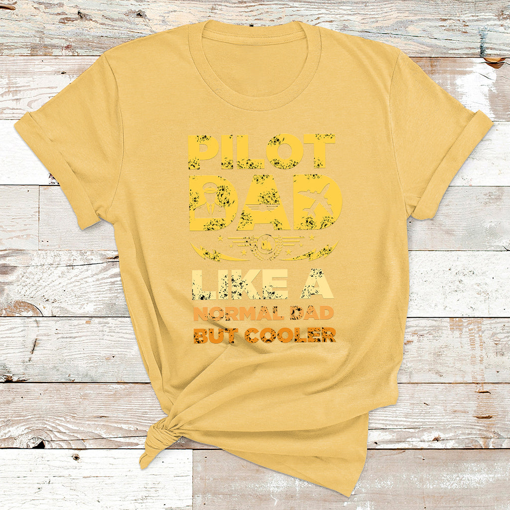 Funny Pilot Art For Dad Men Aviation Airplane Pilot T Shirt - Wonder Print Shop