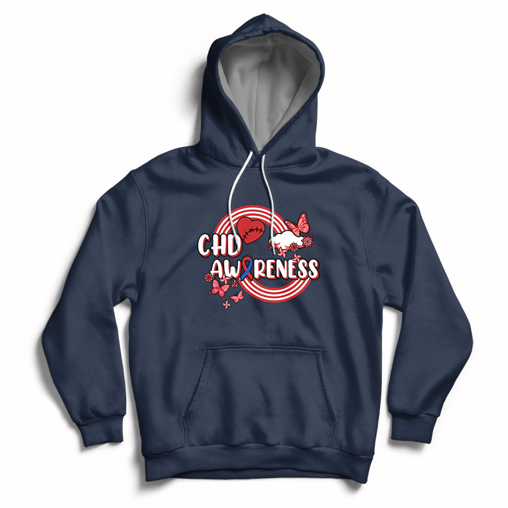 Rainbow CHD Congenital Heart Defect Awareness Heart Disease Hoodie - Wonder Print Shop