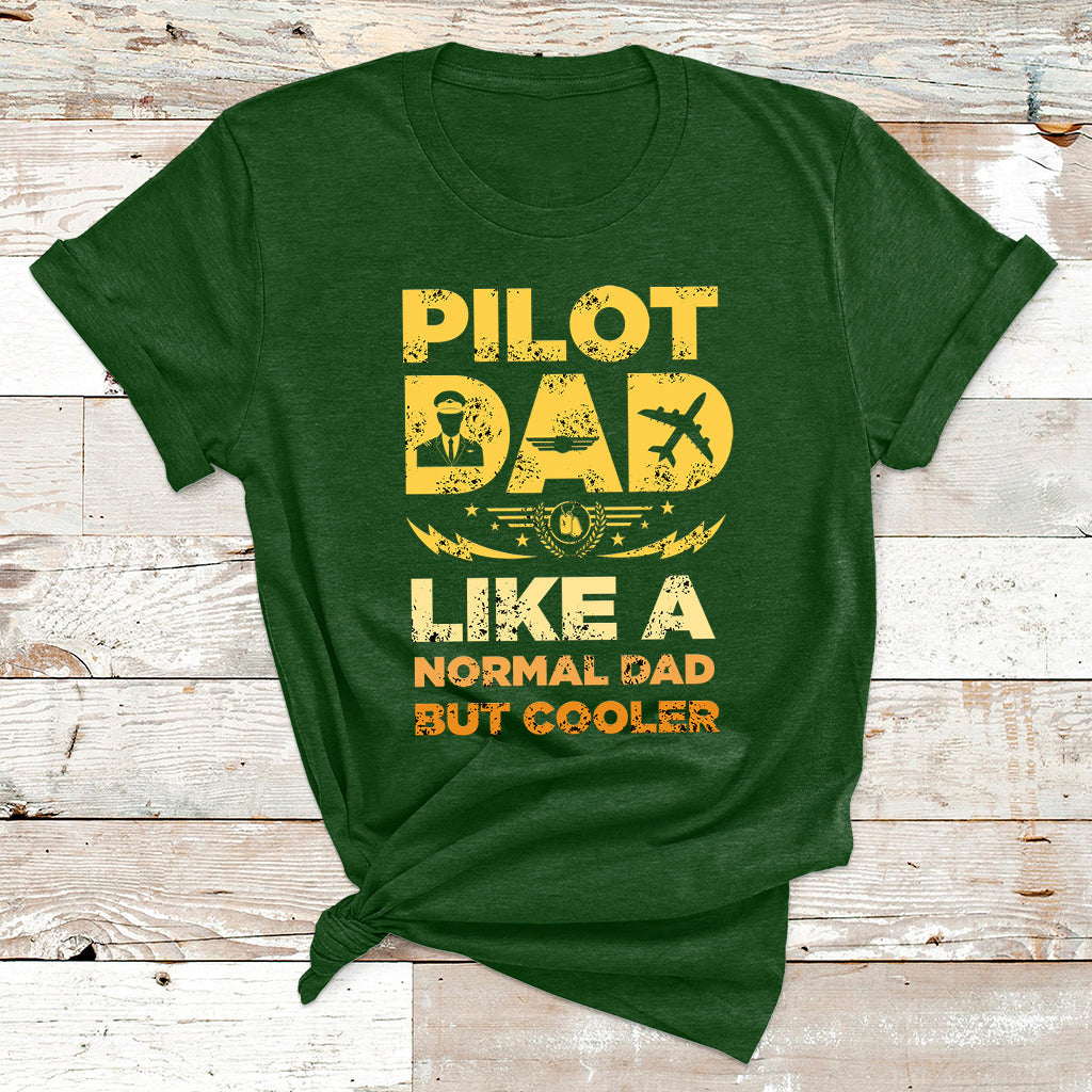 Funny Pilot Art For Dad Men Aviation Airplane Pilot T Shirt - Wonder Print Shop
