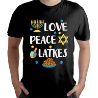 Love Peace Latkes Hanukkah Chanukah Jewish, Hanukkah Holiday T Shirt - Wonder Print Shop