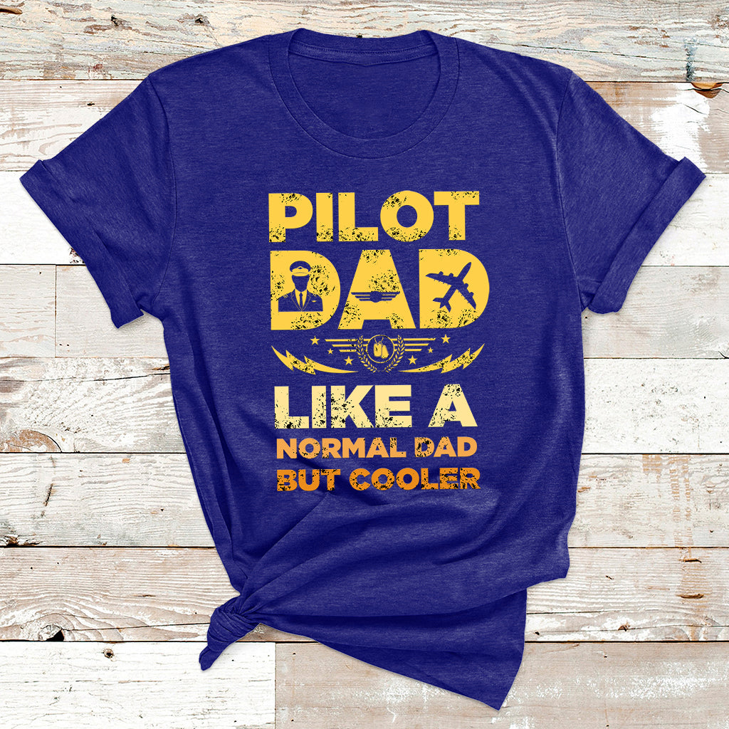 Funny Pilot Art For Dad Men Aviation Airplane Pilot T Shirt - Wonder Print Shop