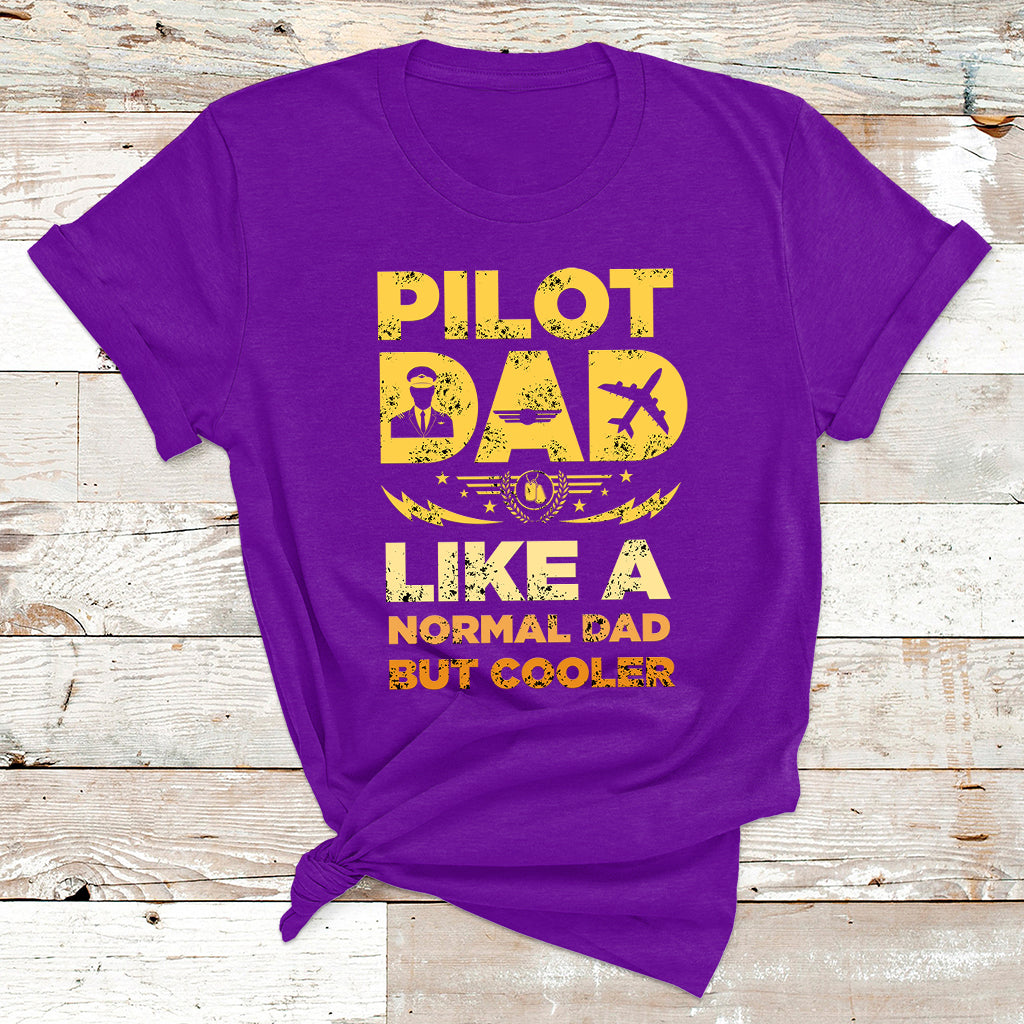 Funny Pilot Art For Dad Men Aviation Airplane Pilot T Shirt - Wonder Print Shop