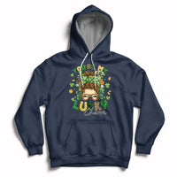 You Are My Lucky Charm St Patrick's Day Shamrock Messy Bun Hoodie - Wonder Print Shop