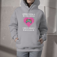 Sorry Girls I Only Love Video Games And My Mom Gamers Gaming Valentine's Day Mama Boy Hoodie - Wonder Print Shop