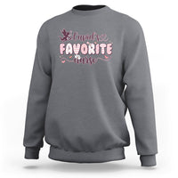 Cupid's Favorite Nurse Happy Valentines Day Groovy Retro Sweatshirt - Wonder Print Shop