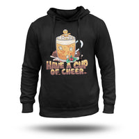 Retro Groovy Have A Cup Of Cheer Christmas Xmas Vibes, Christmas Drink Hoodie - Wonder Print Shop