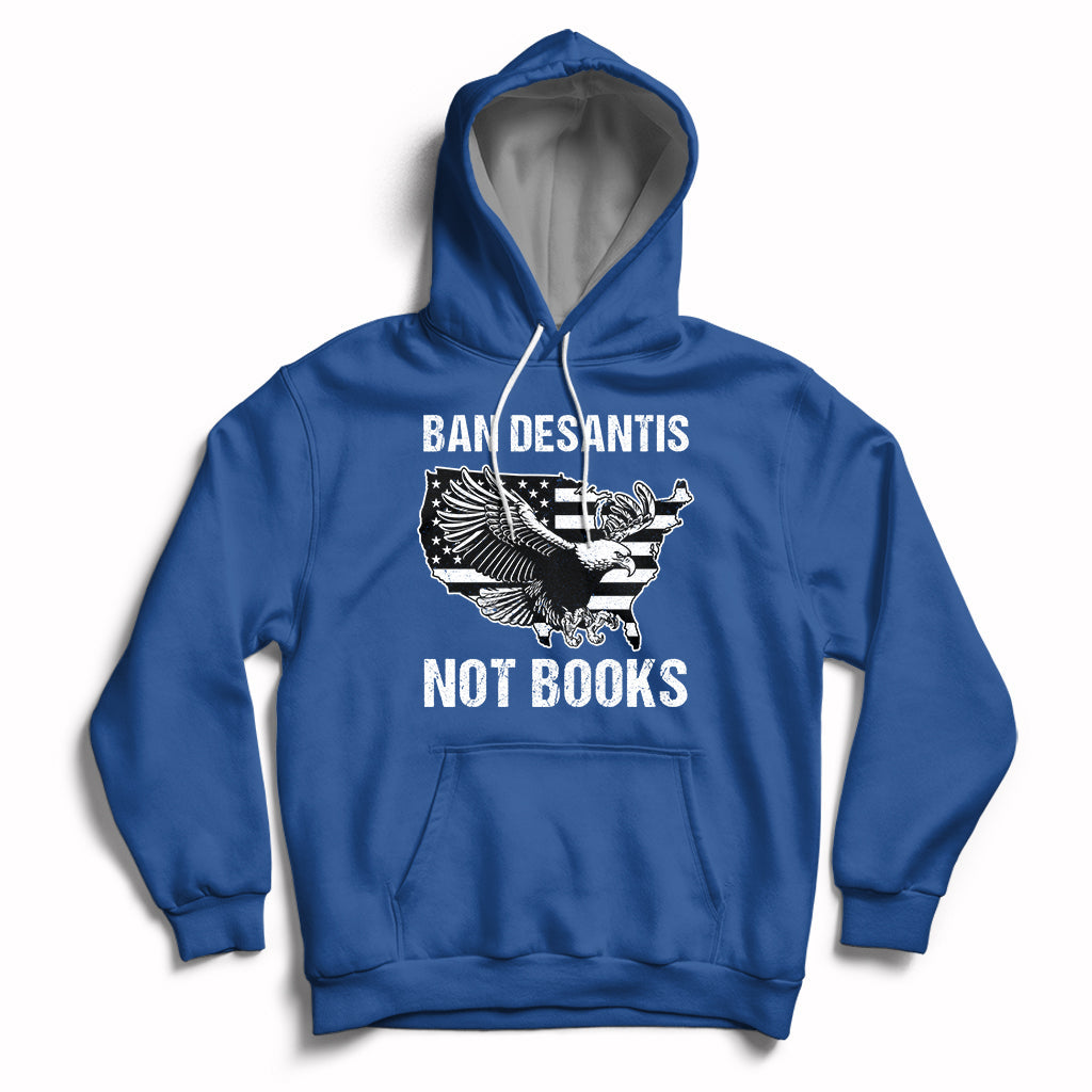 DeSantis Ban Books Banned Books Florida Governor Political American Flag Hoodie - Wonder Print Shop