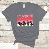 Funny Black Cat Ew Valentine Anti Valentines Day Galantines T-Shirt - Wonder Print Shop