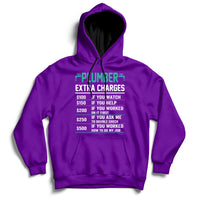 Funny Plumber Extra Charges Hourly Rate Plumbing Hoodie - Wonder Print Shop