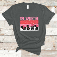 Funny Black Cat Ew Valentine Anti Valentines Day Galantines T-Shirt - Wonder Print Shop