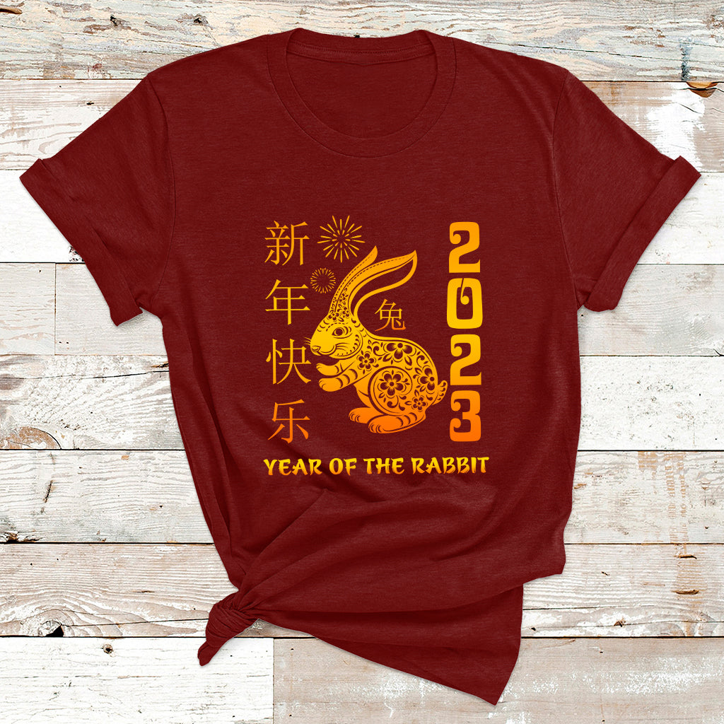 Happy Chinese New Rabbit Year 2023 Year Of The Rabbit T Shirt - Wonder Print Shop