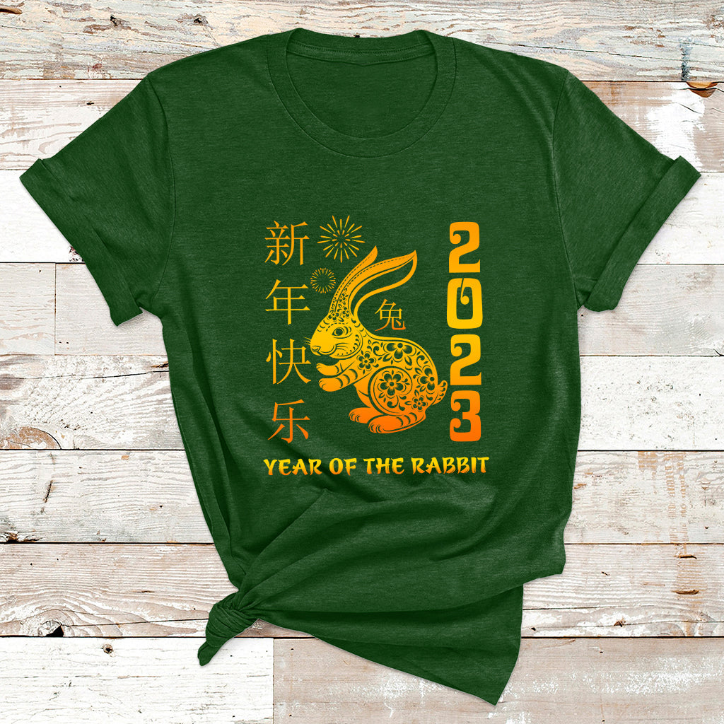 Happy Chinese New Rabbit Year 2023 Year Of The Rabbit T Shirt - Wonder Print Shop