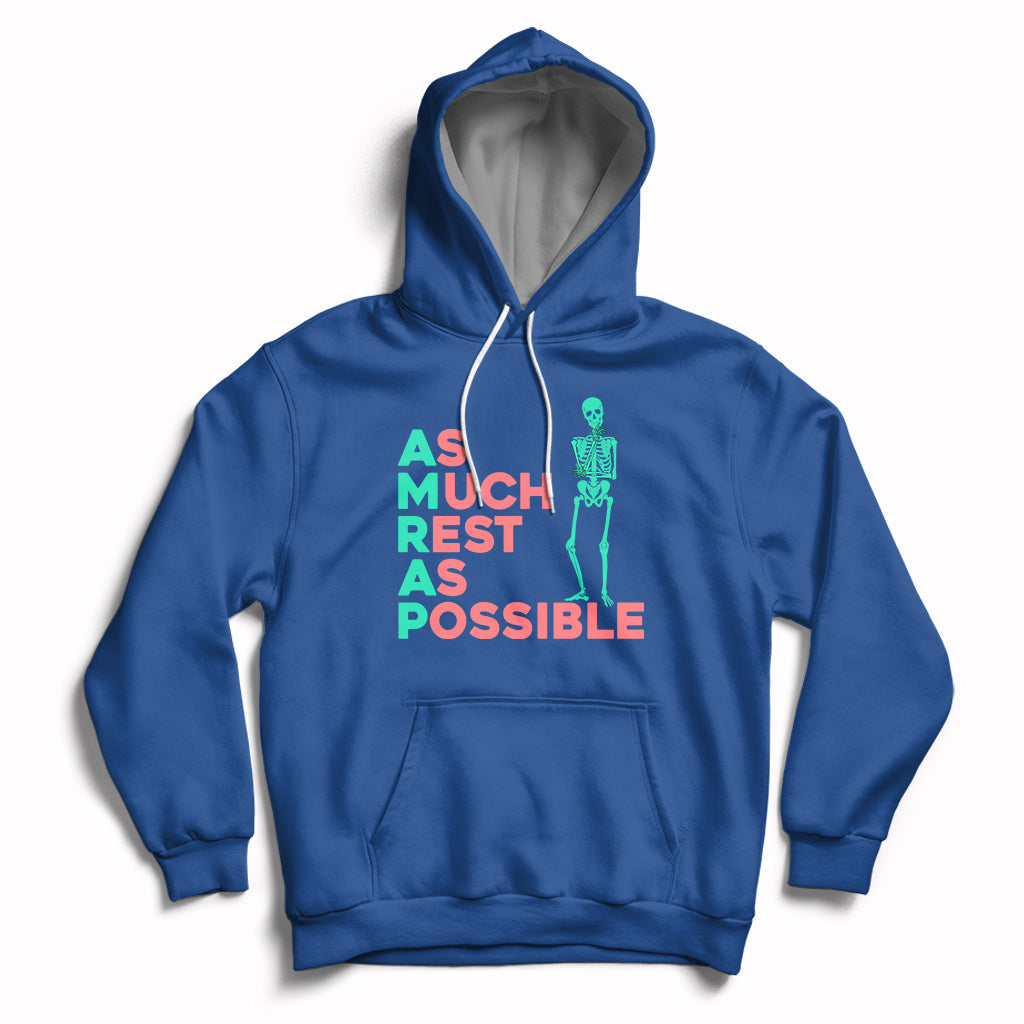 As Much Rest As Possible AMRAP Skeleton Funny Trendy Hoodie - Wonder Print Shop