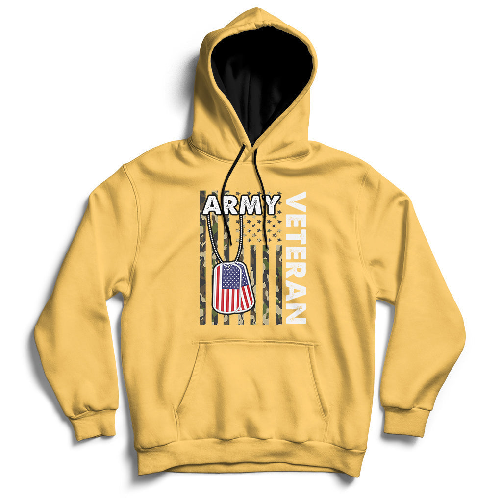 American Flag Camo Proud US Army Veteran Hoodie - Wonder Print Shop