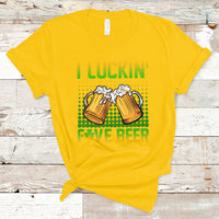 Funny I Luckin' Fove Beer St Patrick's Drunk Drinking Team T-Shirt - Wonder Print Shop