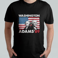 Washington Adams 1789 American Patriots Presidents Day US History US Pride Political T Shirt - Wonder Print Shop