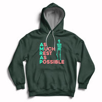 As Much Rest As Possible AMRAP Skeleton Funny Trendy Hoodie - Wonder Print Shop