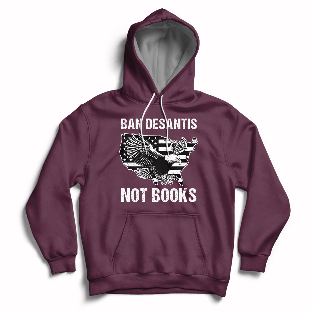 DeSantis Ban Books Banned Books Florida Governor Political American Flag Hoodie - Wonder Print Shop