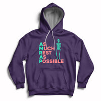 As Much Rest As Possible AMRAP Skeleton Funny Trendy Hoodie - Wonder Print Shop