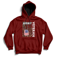 American Flag Camo Proud US Army Veteran Hoodie - Wonder Print Shop