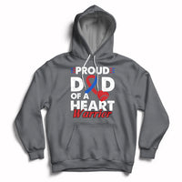 Dad Of A Heart Warrior CHD Congenital Heart Defect Awareness Hoodie - Wonder Print Shop