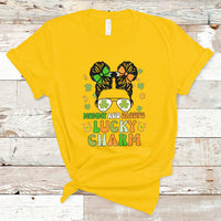 St Patricks Day Mommy And Daddy's Lucky Charm Cute Little Bun Irish Girls T-Shirt - Wonder Print Shop