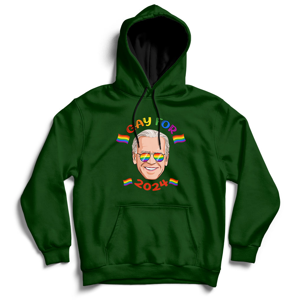 Biden 2024 Rainbow Gay Pride LGBT Democrat For Mens Womens Hoodie - Wonder Print Shop