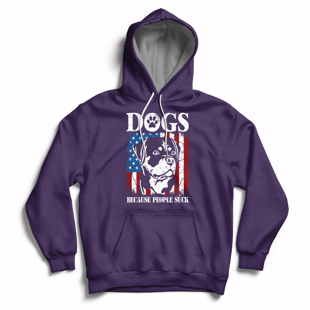 Dogs Because People Suck Pet Dog Lover Pet Day Funny Labrador Hoodie - Wonder Print Shop