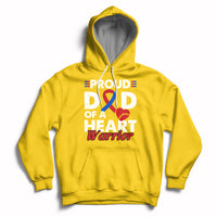 Dad Of A Heart Warrior CHD Congenital Heart Defect Awareness Hoodie - Wonder Print Shop