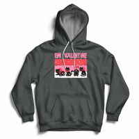 Funny Black Cat Ew Valentine Anti Valentines Day Galantines Hoodie - Wonder Print Shop