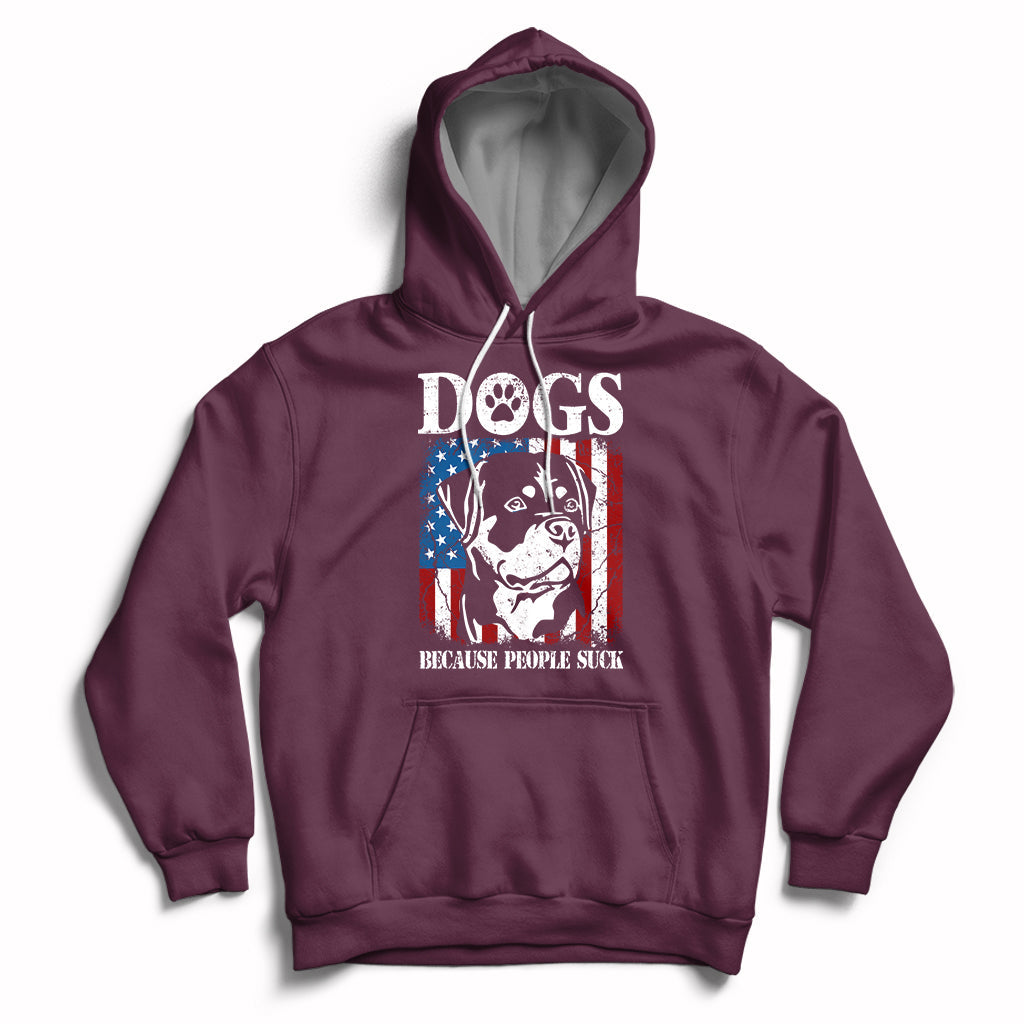 Dogs Because People Suck Pet Dog Lover Pet Day Funny Labrador Hoodie - Wonder Print Shop