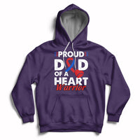 Dad Of A Heart Warrior CHD Congenital Heart Defect Awareness Hoodie - Wonder Print Shop