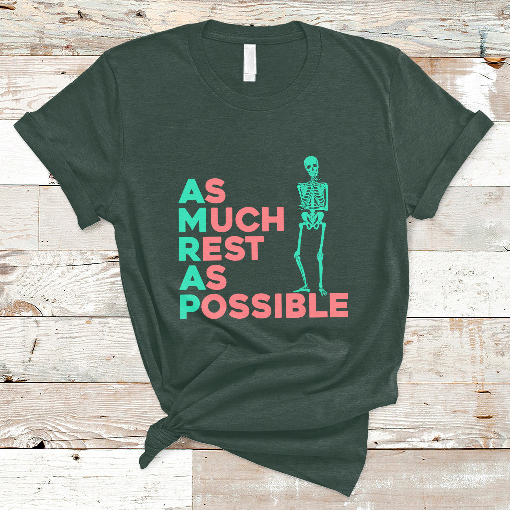 As Much Rest As Possible AMRAP Skeleton Funny Trendy T Shirt - Wonder Print Shop