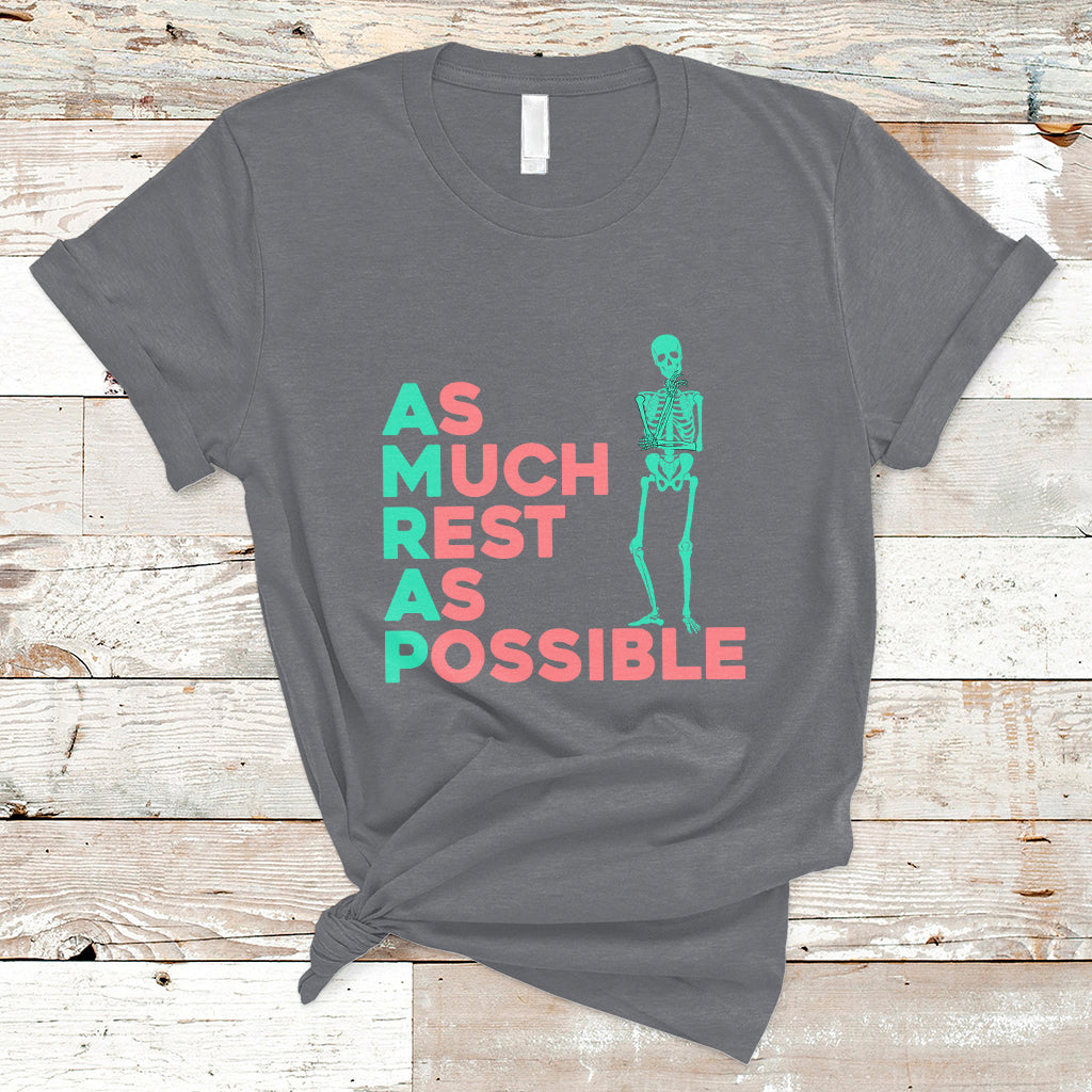 As Much Rest As Possible AMRAP Skeleton Funny Trendy T Shirt - Wonder Print Shop