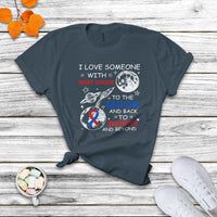 I Love Someone With Heart Disease To The Moon And Back CHD T Shirt - Wonder Print Shop